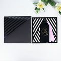 50th Birthday Creative Design Die Cut Laser Cut Black Acrylic Birthday Invitation Card With Purple Envelope Liner