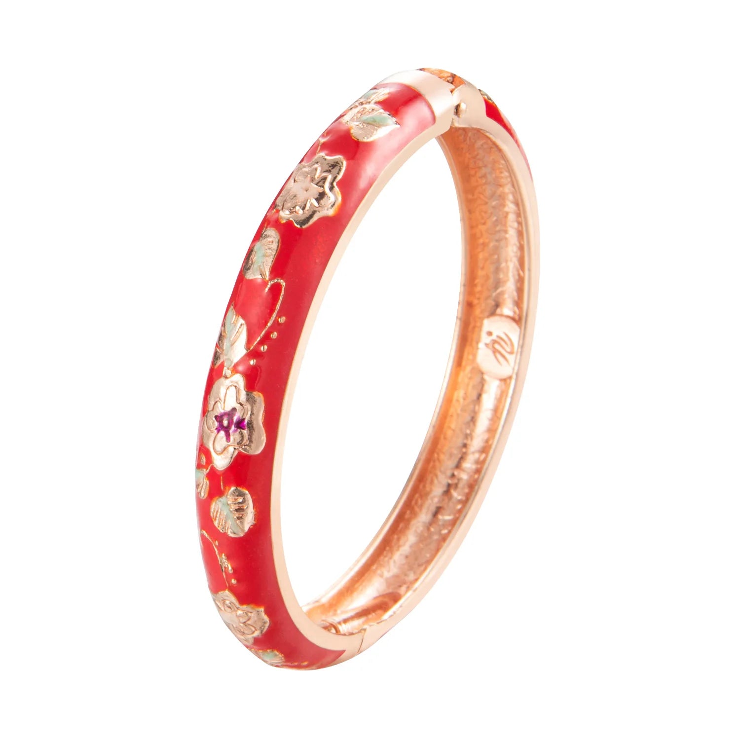 Daili Wholesale 60mm Flower Zinc Alloy Enameled Gold Plated Classic Indian Bangle Colorful Women Accessories Gift Custom Logo