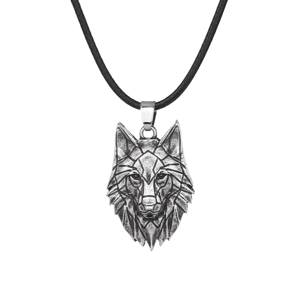 Geometric Origami Wolf Necklace Wild Animal Wolf Necklace