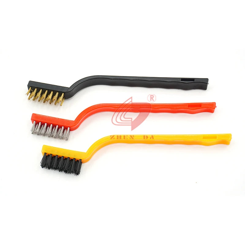 Zhenda Factory 3 PCS Mini Wire Brush Set Stainless Steel Wire Brush Set