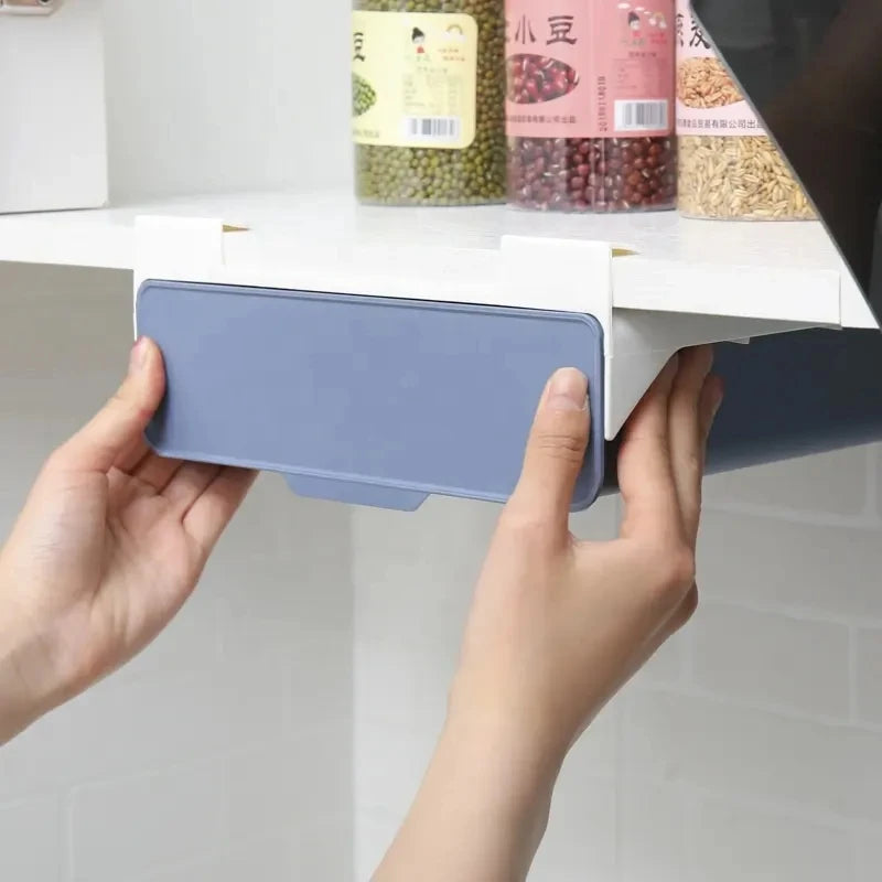 New Kitchen Cabinet Partition Hanging Drawer Storage Box with Hanging Buckle Viscose Desk Under the Sundries Storage Box