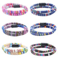 Factory Hot Sale Bohemian Style  Bracelet Double Layer Magnetic Buckle Bracelet Nepalese Ethnic Style Bracelet
