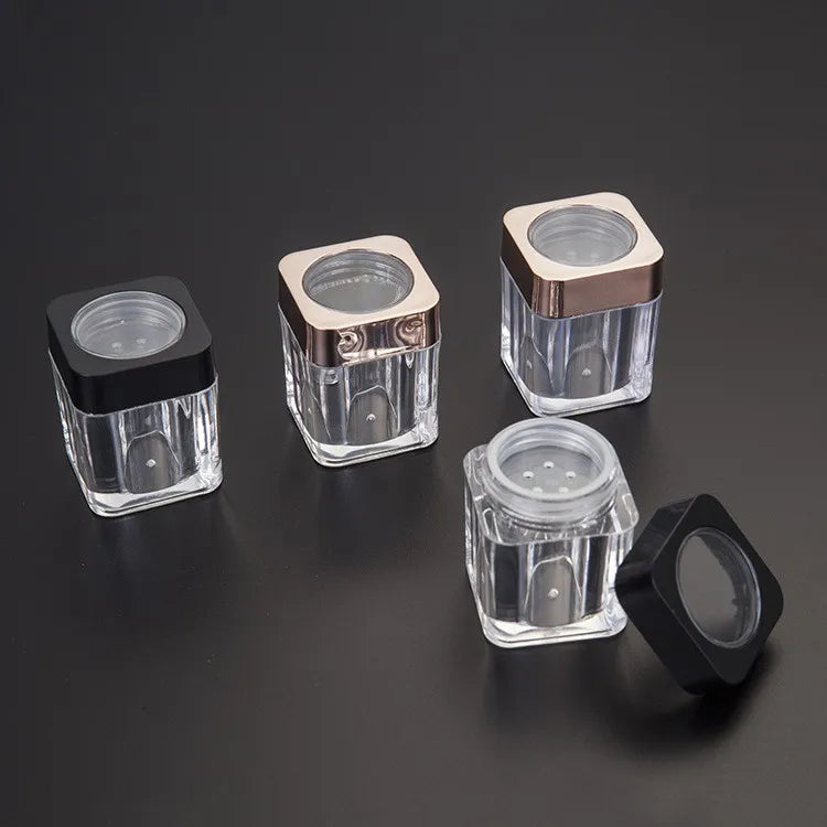 10g square PS Cosmetics Loose Powder Jar 10ml Plastic Face Cream Jar 10ml Glitter Powder Bottle