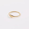 Minimalist Women Jewelry Dainty Polished Plain Gold Plated Surface Ring