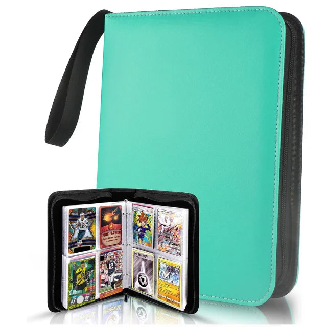 4 Pockets PU Leather Yu-Gi-Oh Top Loader Binder Premium MTG Pok��mon Trading Toploader Card Binder