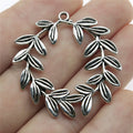 AA016490 Charms Olive Branch Wreath 41x36mm Handmade Vintage Tibetan Silver Color Pendants Diy for Bracelet Necklace