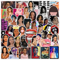 50Pcs Singer Rihanna DIY Graffiti Decorative Stickers Label for Luggage Laptop Guitar Scrapbook Skateboard Waterproof Sticker