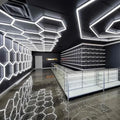LED Hanging Hexagon Light for Home & Workshop Ceiling for Garage & Workshop Decoration with Detailing Features