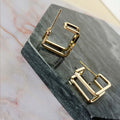 2021 New Trendy 14K Gold Plated Square Geometric Earrings for Women Temperament