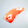 HUIYING wholesale eco-friendly pink hair jade comb massage comb Red Agate tool gua sha stone comb