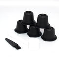 5pcs Black/Brown/Red Plastic Reusable Refillable  Empty Coffee Capsule Coffee Pods