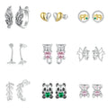 Hot Selling Fine S925 Jewelry Animal Designs 925 Sterling Silver Girls Zircon Earring Women Cute Panda Stud Earring