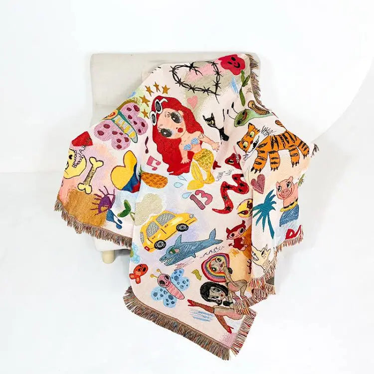 2023 Custom Newest Hot Sell Design Fashion Karol G Blanket Custom Woven Tapestry Blankets