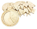 Montessori Toy Wooden Fraction Learning Circle Kit Math Education Tool Set for Kids