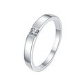Real D Color Factory Wholesale Simple Princess Cut S925 Sparkling Gemstone Party Moissanite  Rings