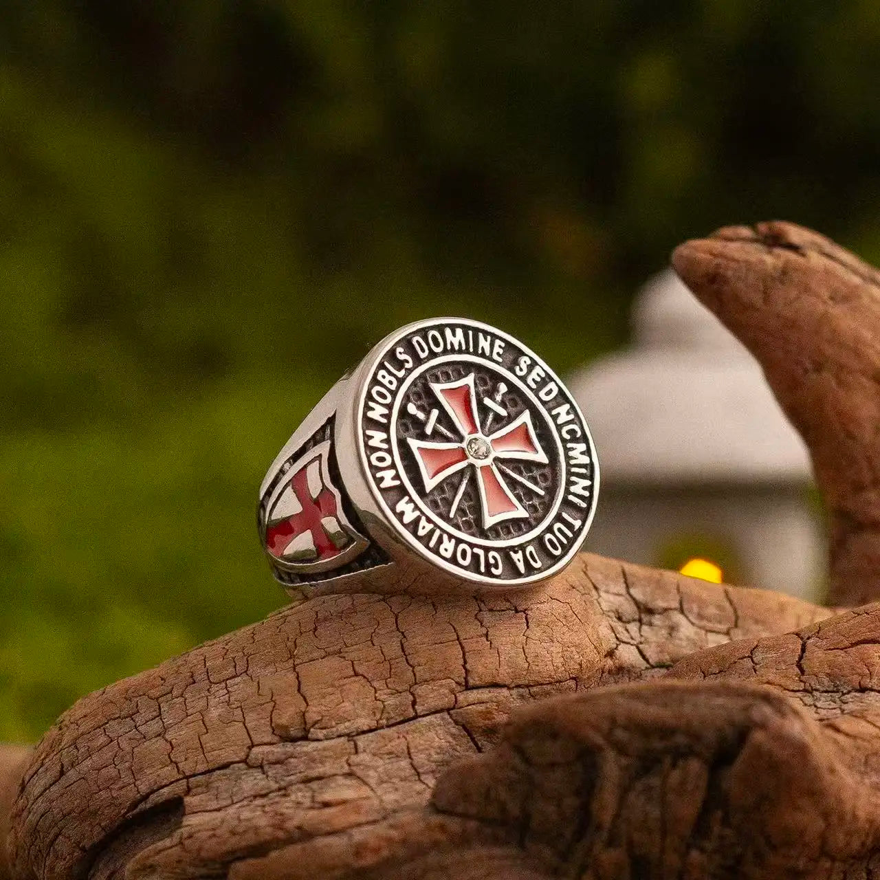 Man Jewellery Catholic Roman Cross Silver Gold Ring Knight Templar Ring Stainless Steel