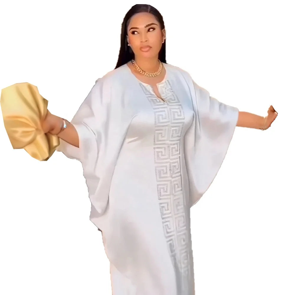 Sale Africa Dress Long Dresses Women Maxi Casual Ladies Rayon Silk Robes Women Rhinestone Matric Farewell Dresses Evening