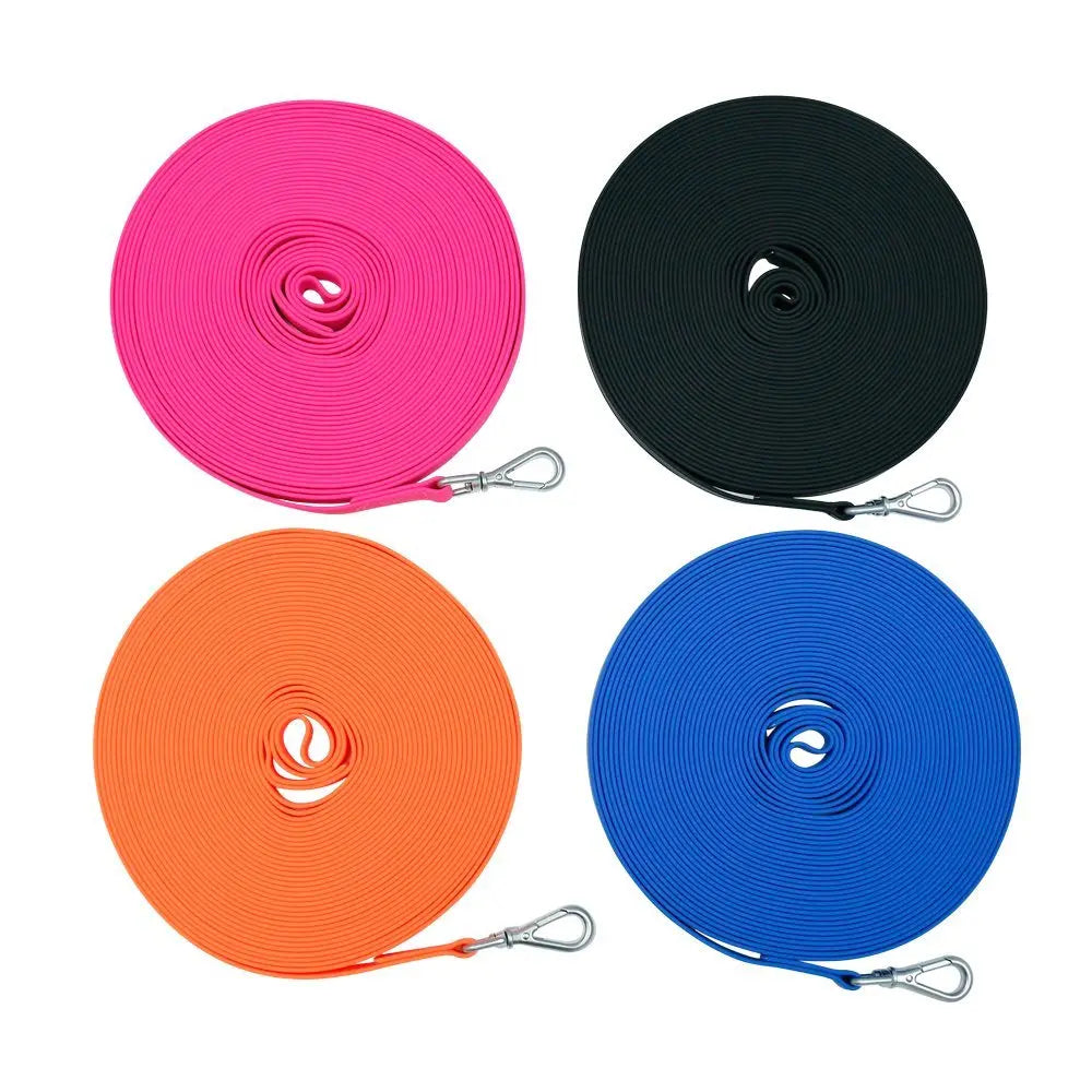 Nylon Collar Rivet Dog Leash PLV101T Long 5FT 15FT 30FT PVC Polyester Easy Clean Soft Solid Waterproof Durable Waterproof