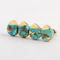 G1984 Fashion Natural Turquoise Jewelry Set  Gold Stud Earings for Women 2020