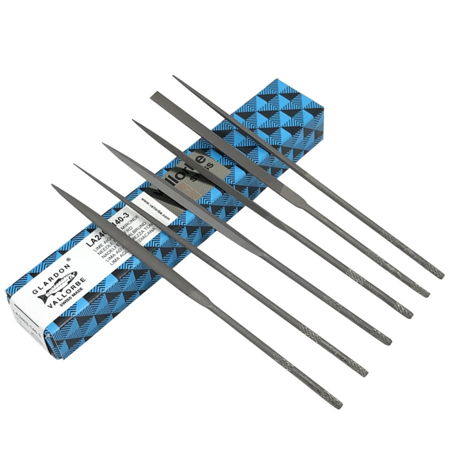 Factory Price DIY Round Square Fine Swiss High Carbon Steel File Set Diamond Vibrating Jewelry Gold Making Tool 6pcs 140mm