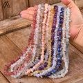 Bohemian Style Crystal Necklace Gold Toggle Clasp Fashion Jewelry Featuring Natural Gemstone Chip Beads Quartz Chokers for Gift