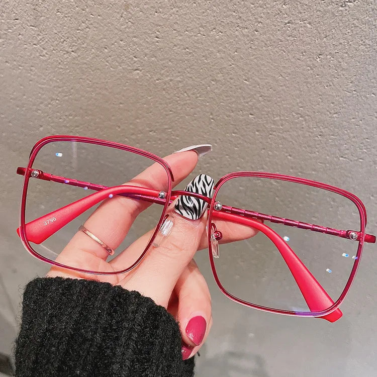 3796 High Quality Metal Eyewear Manufacturers Square Women Fashion Anti Blue Light Optical Frames Eyeglasses