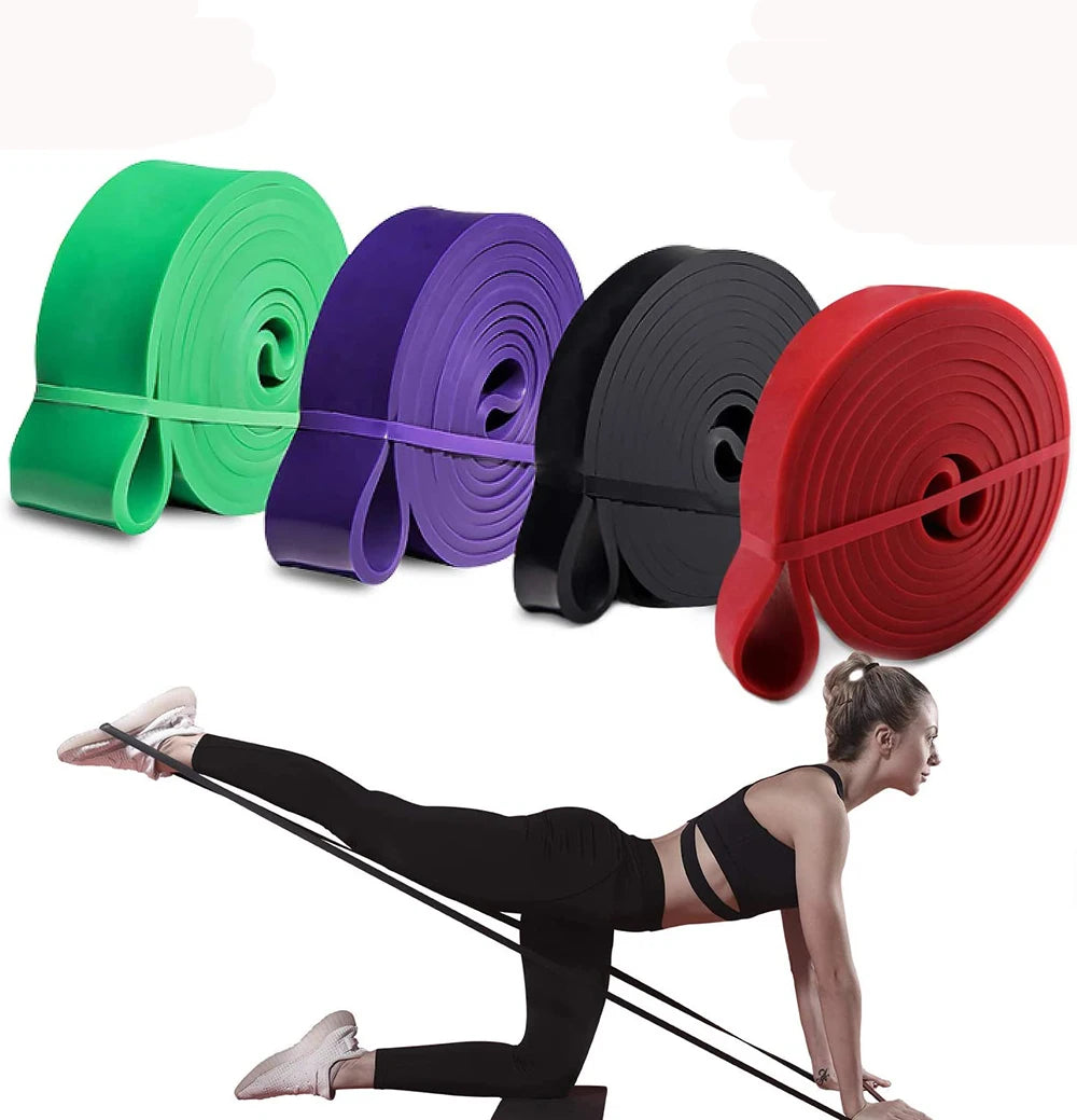 4 Pieces One Set Heavy Duty Pull up Assist Bands Resistance Band Powerlifting Exercise Bands for Body Stretching