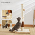 USMILEPET New Product Ideas Wood Sisal Giant Cat Scratcher Space-saving Cat Tree Scratching Post for Large Small Cats Indoor
