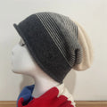 Custom Logo 100% Merino Ultra-fine Wool Fashionable Rolled-edge Casual Knit Hat Slouchy Skull Beanie Hats