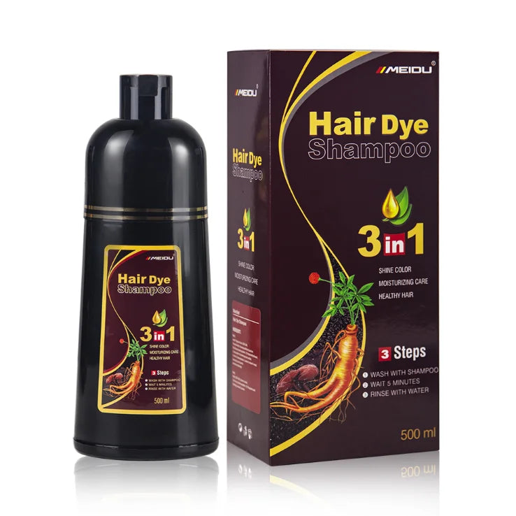 500ml Hair Color Shampoo Fast Shipping Private Label Magic Organic Ammonia Free Permanent Herbal Hair Dye Color Shampoo