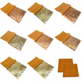 Variegated Gold Foil Multi Colors 14 X 14 cm Variegated Copper Leaf Sheets for Home Decorative Wallpaper Nail Craft Gold Gilding