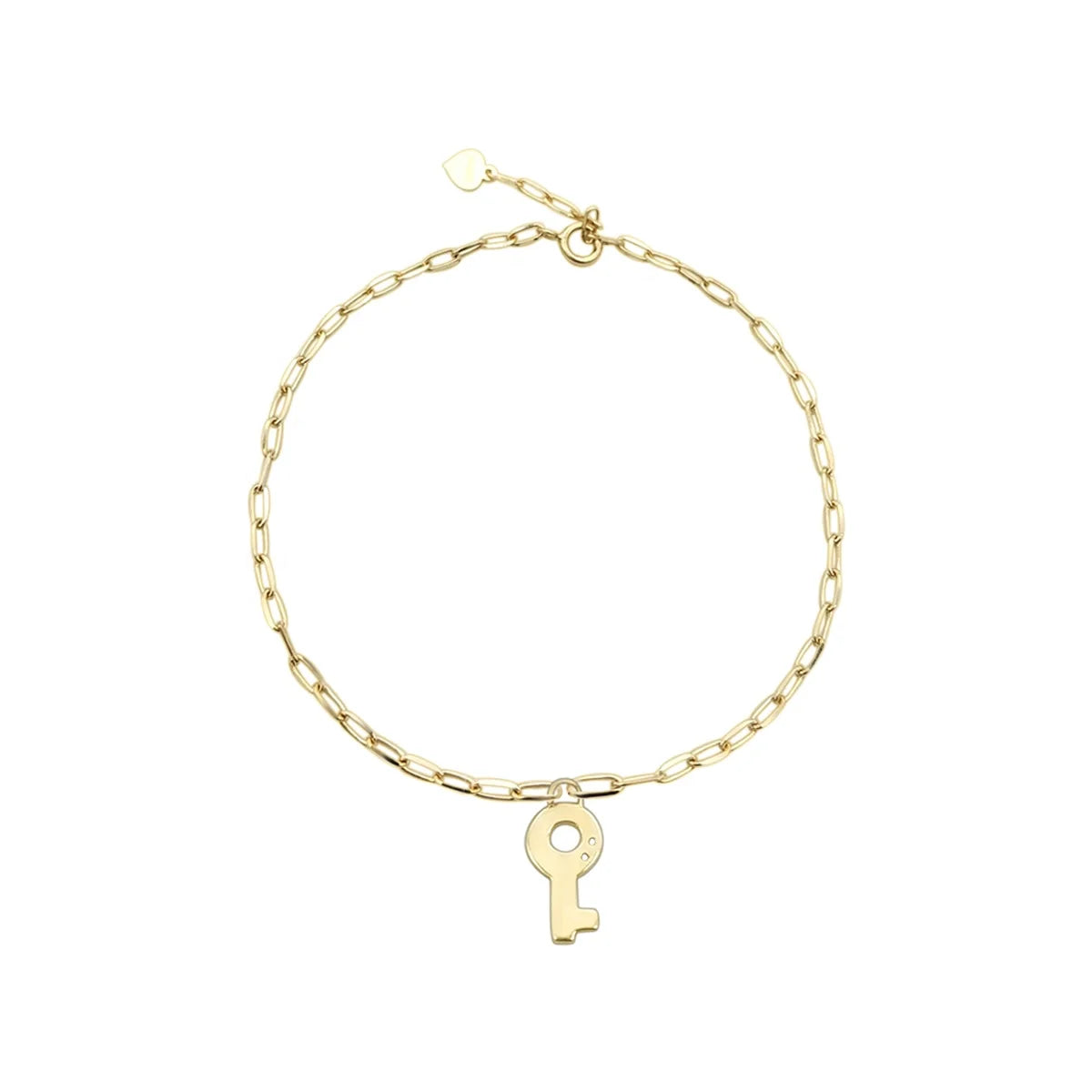 Hot Fashion 1000S Jewelry Bracelet Paper Clip Chain Gold K GOLD Chain & Link Bracelets with Key Accessory Bracelet 14K Solid