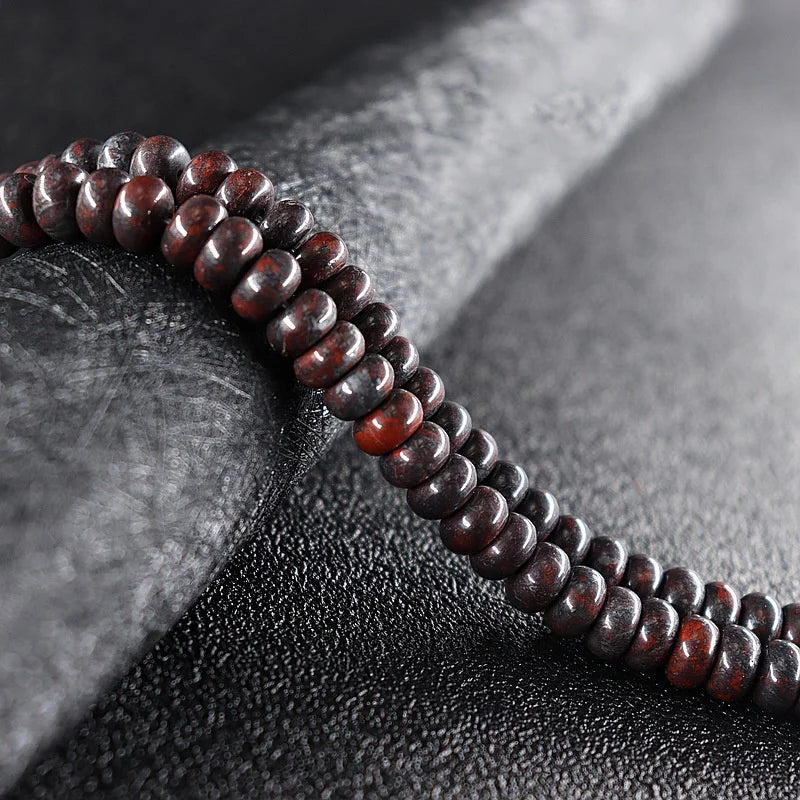 Natural Beads for Jewelry Making Brecciated Jasper Rondelle Abacus Shape Spacer Loose Beads 15.5"
