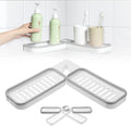 Bathroom Corner Shampoo Storage Rack Holder Shower Rack Adhesive Corner Shower Caddy Corner Storage for Bathroom & Kitchen