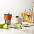 Transparent Coffee Glass Water Cup Products Coffee Juice Drink Cups Reusable Glass Mug with Lid and Straw