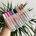 FAYE COSMETICS Slim Pink White Transparent Black Gold Silver Lid Empty Squeeze Tube 15ml Plastic Clear Lip Gloss Tubes