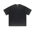 Evertop OEM High Street Heavyweight Old Washed Vintage Streetwear Tshirt 220-260G Linen Cotton Fried Snowflake Knitted 260 Grams