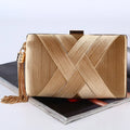 Women Luxury Elegant Clutch Banquet Bag Tassel Evening Clutch Bag Stain Fabric Bridal Purse for Wedding Prom Night Out Party