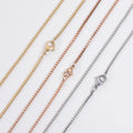 High Quality Steel Box Chain Necklace Without Extra Chain DIY Necklace Use 1.5mm Thick Stainless Steel Box Chain for Necklace
