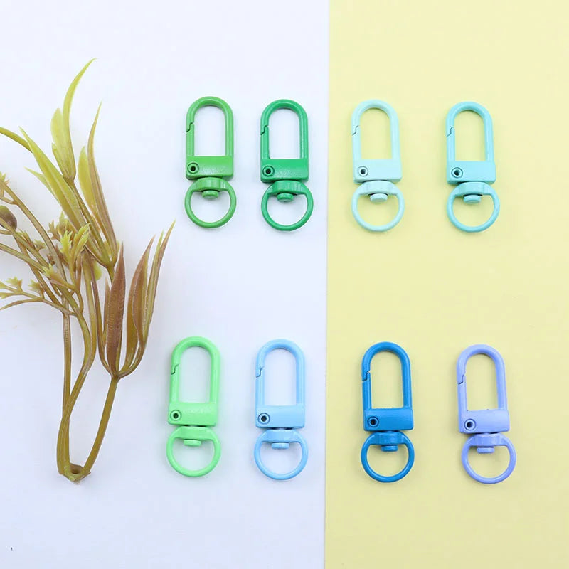 Small Colorful Snap Dog Hook Zinc Alloy Metal Key Chain Hooks