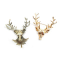 Vintage Gold Metal Deer Animal Brooch Pin New Design Xmas Gift Brooch Jewelry Metal Antler Brooch