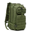 25L Green Tactical Molle Anti-Theft Zipper Closure Shoulder Backpack with Linen Lining