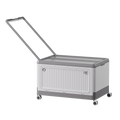 Large Folding Storage Box with Wheels for Organizing Student Books Clothes Snacks Toys Shopping Trolley Cart