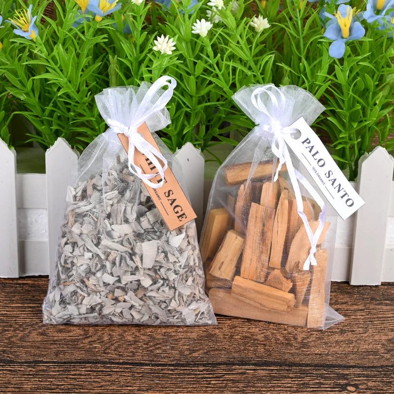 Wholesale Hanging Car Air Freshener Bag Nature Plant White Sage Rosemary Aromatherapy Leaves for Gift Decoration