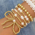 5Pcs/Set New Design Bow Pearl Bracelet for Gift Wholesale