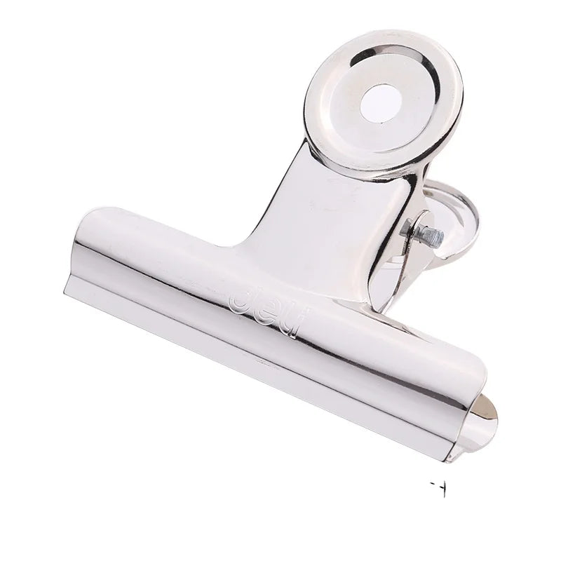 Deli 9523 6pcs/bag Round Ticket Holder 51mm Metal Information Binder Clip Food Sealing Clip 180bag*6pcs=1080pcs Per Carton Set