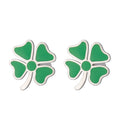 Wholesale Stainless Steel Clover Cufflink Custom Enamel Four Leaf Design Cufflink Enamel Jewelry Accessories Gifts