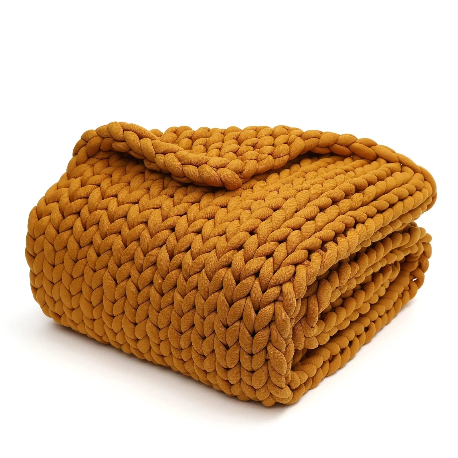 Knitted Weighted Blanket Handmade Chunky No Filler Cotton Weighted Blanket Knitted