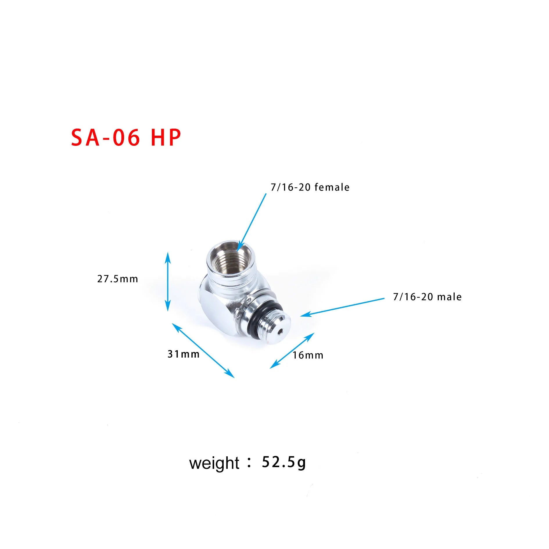 Underwater 360 Degree Rotate High Pressure Low Pressure scuba Adapter Equipment Diving Regulator First Stage for Bcd Hanging