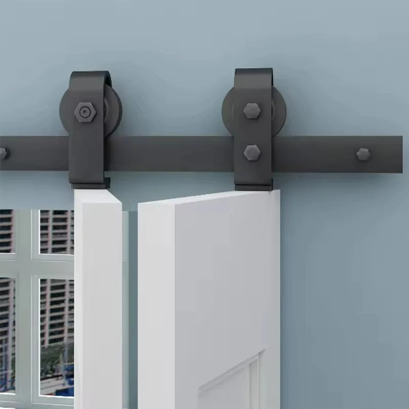 Wekis Folding Door Hardware Bi-Fold Barn Door Track Kit for Interior Closet Partition Contractor Supply